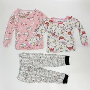 Toddler girl’s 2 Pajama tops and pants Sz 3T
